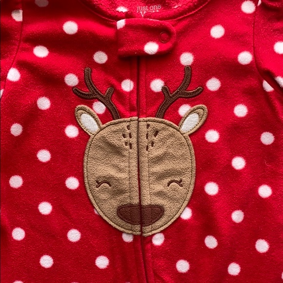 Christmas pajamas, fleece reindeer - Picture 2 of 5